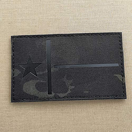 Jumbo 3x5 Texas Multicam Black IR State Lone Star Flag Morale Tactical Patch von Tactical Freaky