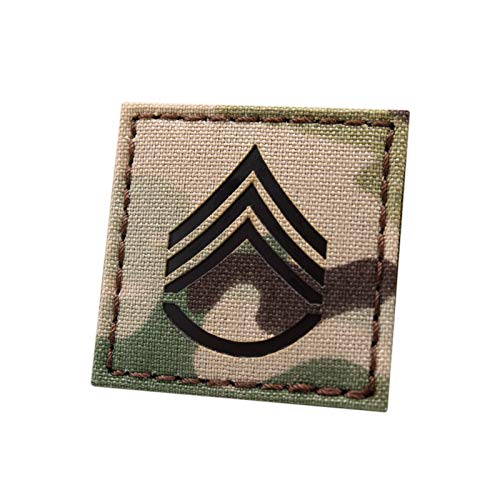 Multicam IR 2x2 US Army Staff Sergeant SSG E-6 Rank USA Tactical Morale Touch Fastener Patch von Tactical Freaky