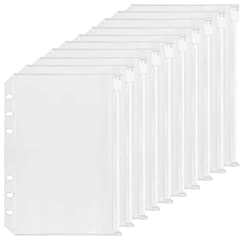 10 Stück Binder A6, 6 Löcher Geldumschläge Prospekthüllen Bindertaschen Cash Envelope Wallet Budget Planner Zubehör Umschläge, Wasserdicht, Geeignet für Ordner, Notizbücher, Mit Reißverschluss 10 Stück Binder A6, 6 Löcher Geldumschläge Prospekthüllen Bindertaschen Cash Envelope Wallet Budget Planner Zubehör Umschläge, Wasserdicht, Geeignet für Ordner, Notizbücher, Mit Reißverschluss von Tadipri