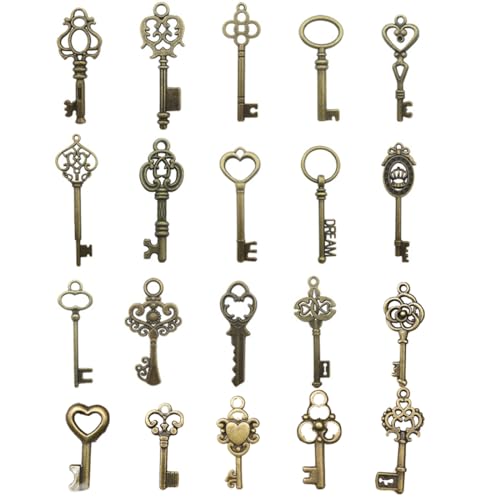 Tadipri 20 Stück Vintage Schlüssel Deko Antiken Anhänger Set DIY Halskette Anhänger für handgemachten Hochzeit Party gefallen & Geburtstagsparty zur Hochzeit als Deko oder für DIY Schmuck Tadipri 20 Stück Vintage Schlüssel Deko Antiken Anhänger Set DIY Halskette Anhänger für handgemachten Hochzeit Party gefallen & Geburtstagsparty zur Hochzeit als Deko oder für DIY Schmuck von Tadipri