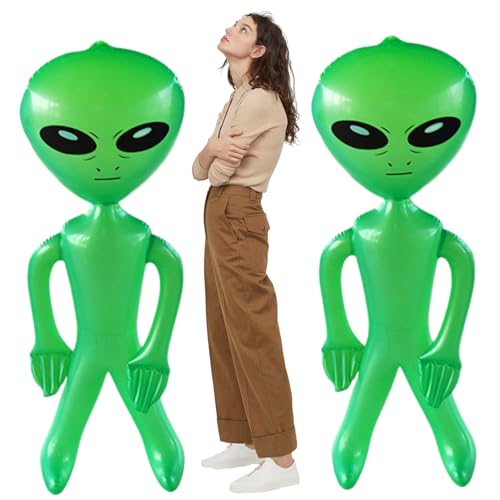 2 PCs aufblasbarer Alien 59.1 in grünem lustigen PVC Blow stehende Alienballons Anti-Leak-Party-Dekor-Spielzeug für Halloween-Geburtstagsfeier, Home Decor 2 PCs aufblasbarer Alien 59.1 in grünem lustigen PVC Blow stehende Alienballons Anti-Leak-Party-Dekor-Spielzeug für Halloween-Geburtstagsfeier, Home Decor von Tadoiooy