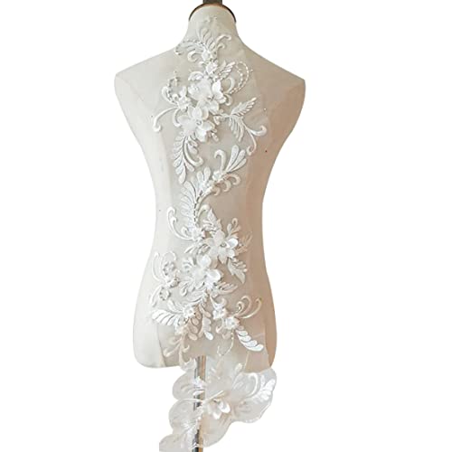 Tadoiooy Spitzenverkleidung, Blüte Blumenapparat, Perlen Pailletten Blume Spitzenfleck Braut Hochzeitskleid geprägte Perlen Stickereien Spitzen Applikationen Motiv nähen Handwerk Weiß weiß Tadoiooy Spitzenverkleidung, Blüte Blumenapparat, Perlen Pailletten Blume Spitzenfleck Braut Hochzeitskleid geprägte Perlen Stickereien Spitzen Applikationen Motiv nähen Handwerk Weiß weiß von Tadoiooy