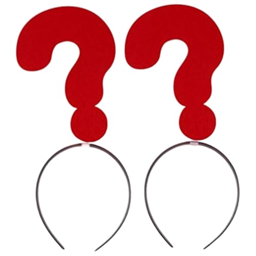 Tadoiooy 2 Stück Fragezeichen Stirnband 8x5 großes Fragezeichen Stirnband Leichter Spaß und einzigartige Haarzubehör für Party, Halloween von Tadoiooy