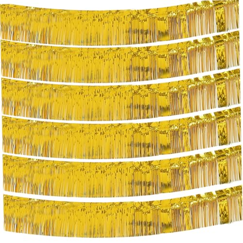 Tadoiooy 6pcs Fringe Garland 12x118 Zoll Fringe Banner Metallic Girland Wand hängende Lametta -Folienvorhang für Hochzeits Geburtstagsfeiern Urlaub Dekor, Wohnkultur von Tadoiooy