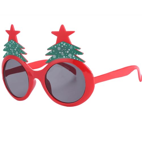 Tadoiooy Partygläser, Neuheit Party Sonnenbrille, Weihnachtsgläser für Erwachsene Kinder Freigröße Weihnachtsbaum Weihnachtsbrille Unisex Voller Rahmen Dekorative Weihnachtsfeier Gefälligkeiten von Tadoiooy