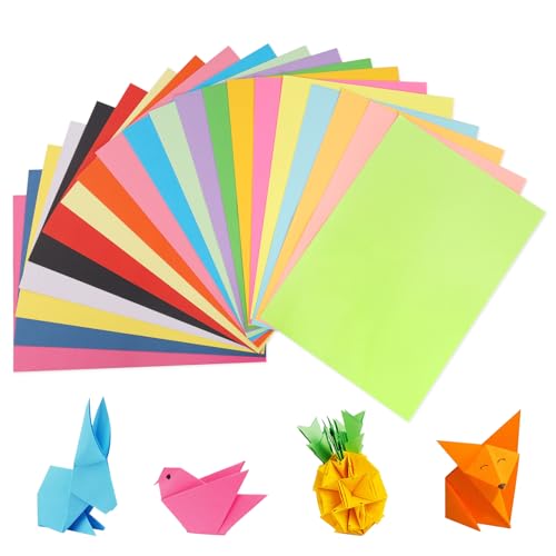 100 Blatt A4 Farbiger Karton, 20 Farben Kunst Handwerk Konstruktionspapier, 70 g/m² DIY Arts Handmade Origami, Perfekt zum Basteln, Dekorieren, Skizzieren, Schneiden, Origami, DIY Kunst 100 Blatt A4 Farbiger Karton, 20 Farben Kunst Handwerk Konstruktionspapier, 70 g/m² DIY Arts Handmade Origami, Perfekt zum Basteln, Dekorieren, Skizzieren, Schneiden, Origami, DIY Kunst von Taekooki