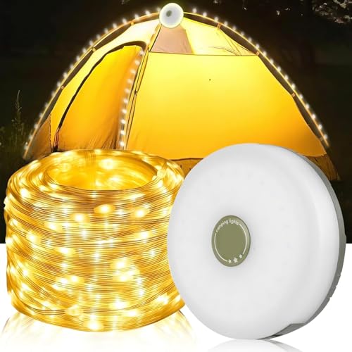 Taekooki 10 m Camping Lichterkette Aufrollbar, 2 in 1 Tragbare LED Lichterkette, Wasserdicht IP67, USB-Aufladbar, 5 Lichtmodi, für Camping, Garten, Wandern, Outdoor Aktivitäten Taekooki 10 m Camping Lichterkette Aufrollbar, 2 in 1 Tragbare LED Lichterkette, Wasserdicht IP67, USB-Aufladbar, 5 Lichtmodi, für Camping, Garten, Wandern, Outdoor Aktivitäten von Taekooki