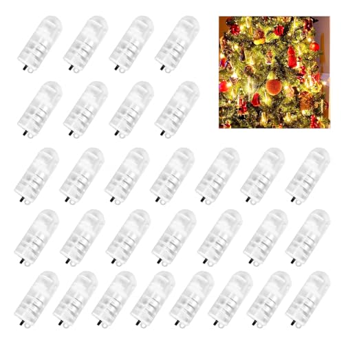 Taekooki 30er Set Mini LED Lichter, LED Ballons Lichter Lampions Warmweiß Luftballon Lichter mit Schalter für Ballon Papier Laterne Weihnachten Hochzeit Party Geburtstag (Warmweiß) von Taekooki