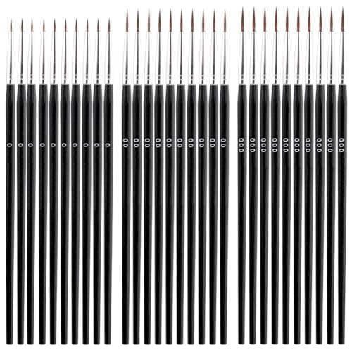 Tagtight 60Pcs Feine Pinsel Set, Malen Nach Zahlen Pinsel, Kleine Detailpinsel, Acrylfarbe Pinsel mit Spitze, Miniatur Pinsele, Winziger Miniatur-Pinsele für Basteln, Aquarell, Gesichtsbemalung Tagtight 60Pcs Feine Pinsel Set, Malen Nach Zahlen Pinsel, Kleine Detailpinsel, Acrylfarbe Pinsel mit Spitze, Miniatur Pinsele, Winziger Miniatur-Pinsele für Basteln, Aquarell, Gesichtsbemalung von Tagtight