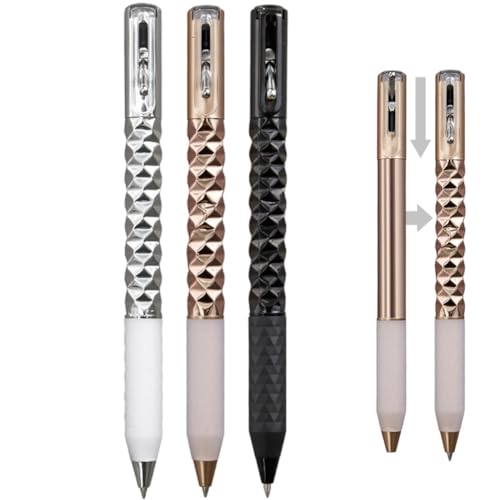 Tagtight Anti-Stress-Stift, 3Pcs Geometrischer Knisterstift Aus Metall Fidget, Stressabbau-Metallformverschiebungs-Switchpen, 0,5 mm Einziehbarer Gelstift, Mehrfarbig Kugelschreiber Tagtight Anti-Stress-Stift, 3Pcs Geometrischer Knisterstift Aus Metall Fidget, Stressabbau-Metallformverschiebungs-Switchpen, 0,5 mm Einziehbarer Gelstift, Mehrfarbig Kugelschreiber von Tagtight