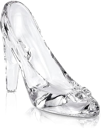 Tagtight Aschenputtel Kristall Hochzeit Schuhe Figurine, Crystal-High-Heels, Princess-Mädchen-Crystal Schuhe, Glas Kristall Schuhe Hohe Geschenk für Mädchen Geburtstag Valentinstag Braut Wedding von Tagtight