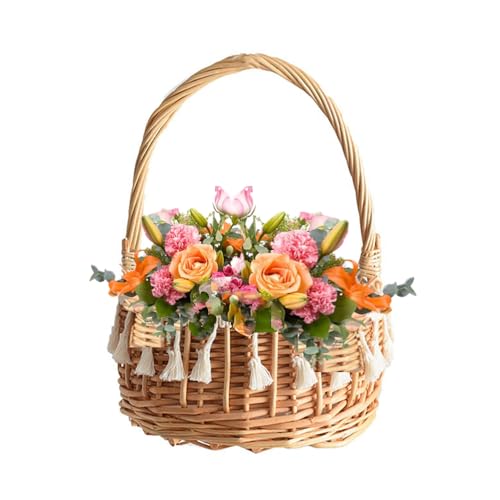 Tagtight Geflochten Weidenkorb Klein Blumenkorb, Rattankorb Streukörbchen Hochzeit, Geschenkkorb, Obstkorb und Süßigkeitenkörbe, Aufbewahrungskorb für Hochzeit Tagtight Geflochten Weidenkorb Klein Blumenkorb, Rattankorb Streukörbchen Hochzeit, Geschenkkorb, Obstkorb und Süßigkeitenkörbe, Aufbewahrungskorb für Hochzeit von Tagtight