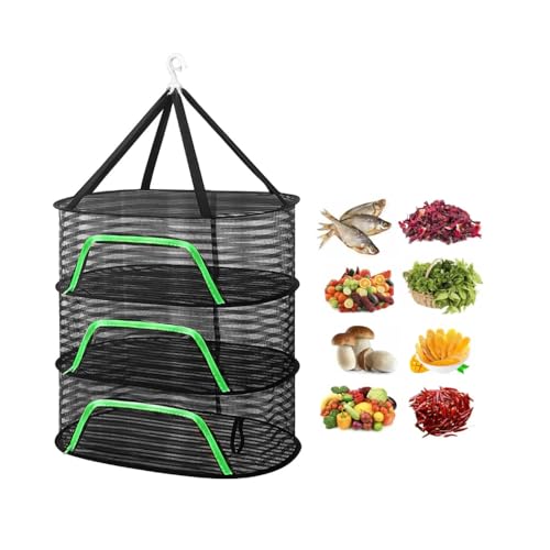 Tagtight Trockennetz, Kräutertrockner Netz Hängendes Zipper Plant Drying Rack, Trockengestell-Netztrockner, Krauter Trockner, Fischnetz-Trockennetz zum Trocknen Von Fisch, Gemüse, Obst Tagtight Trockennetz, Kräutertrockner Netz Hängendes Zipper Plant Drying Rack, Trockengestell-Netztrockner, Krauter Trockner, Fischnetz-Trockennetz zum Trocknen Von Fisch, Gemüse, Obst von Tagtight