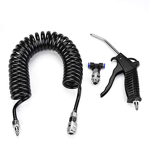 Air Duster Pneumatic Kit Set, schwarzer PU-Schlauch Pneumatic Wind Blowing Kit Set mit Anschluss Air Duster Pneumatic Kit Set, schwarzer PU-Schlauch Pneumatic Wind Blowing Kit Set mit Anschluss von Taidda