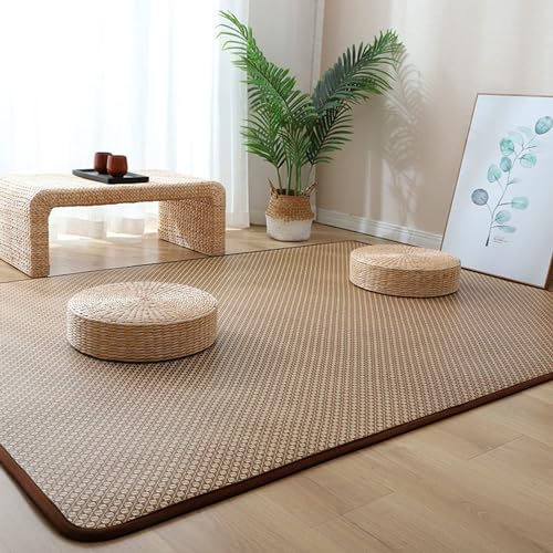 Japanische Tatami-bodenmatte, Natürlicher Bambus-teppich, Rutschfeste Bodenmatte, Faltbare Sommer-schlafmatte, Innenbodenteppich Für Wohnzimmer, Schlafzimmer, Krabb(Size:160x200cm(63x79inch),Color:E) von Taifuan