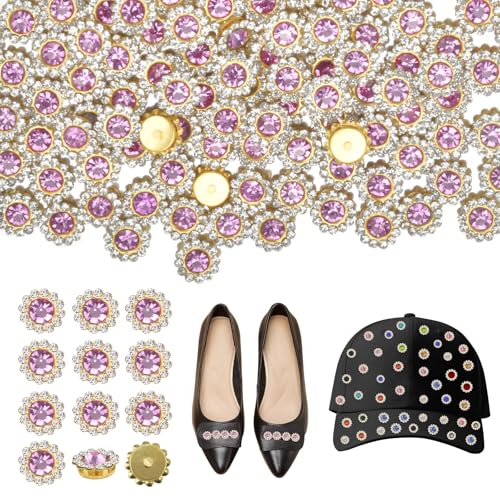 Taikuray Sonnenblumen-Strasssteine zum Aufnähen, 10 mm, Kristallglas mit Metallblumen-Form, Krallenbasis zum Basteln, zum Aufnähen von Strasssteinen für Kleidung, Schuhe, Hüte, Taschen, Nähzubehör von Taikuray