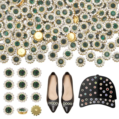 Taikuray Sonnenblumen-Strasssteine zum Aufnähen, 10 mm, Kristallglas mit Metallblumen-Form, Krallenbasis zum Basteln, zum Aufnähen von Strasssteinen für Kleidung, Schuhe, Hüte, Taschen, Nähzubehör von Taikuray