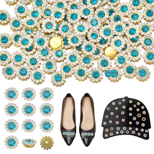 Taikuray Sonnenblumen-Strasssteine zum Aufnähen, 10 mm, Kristallglas mit Metallblumen-Form, Krallenbasis zum Basteln, zum Aufnähen von Strasssteinen für Kleidung, Schuhe, Hüte, Taschen, Nähzubehör von Taikuray