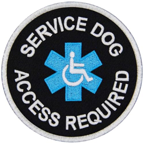 TailWag Planet Aufnäher mit Aufschrift "Service Dog Access Required", bestickt, mit Klettverschluss TailWag Planet Aufnäher mit Aufschrift "Service Dog Access Required", bestickt, mit Klettverschluss von TailWag Planet