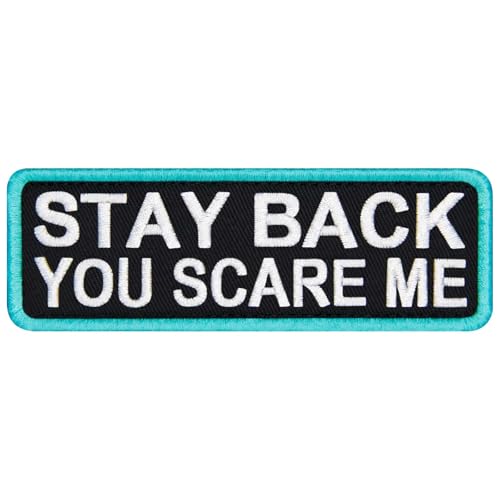 TailWag Planet Aufnäher mit Aufschrift "Stay Back You Scare Me Service", bestickt, mit Klettverschluss von TailWag Planet