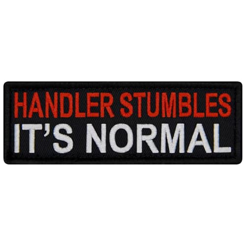 TailWag Planet Handler Stumbles It's Normal Service Dog Patch Embroidered Vest/Harnesses Badge Fastener Hook & Loop Emblem von TailWag Planet