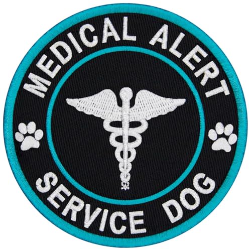 TailWag Planet Medical Alert EMS Service Dog Patch Embroidered Vest/Harnesses Badge Fastener Hook & Loop Emblem von TailWag Planet