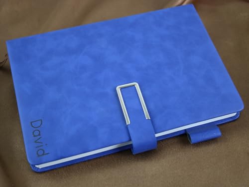 Tailored Touch Bespoke Gifts Notizbuch mit Magnetverschluss, personalisierbar, A5, Kunstleder, 200 Seiten, Königsblau von Tailored Touch Bespoke Gifts