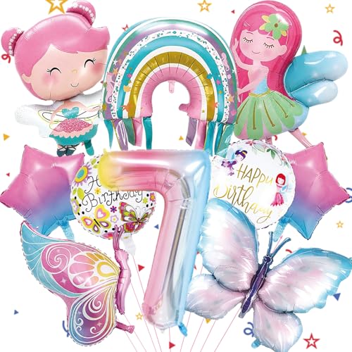 10 Stück 7 Jahre Bunt Schmetterling Luftballons Geburtstag Mädchen Schmetterlinge Folienballon Geburtstagsdeko Feen mit Band für Themen Party Festival Party Dekoration 10 Stück 7 Jahre Bunt Schmetterling Luftballons Geburtstag Mädchen Schmetterlinge Folienballon Geburtstagsdeko Feen mit Band für Themen Party Festival Party Dekoration von TaimeiMao