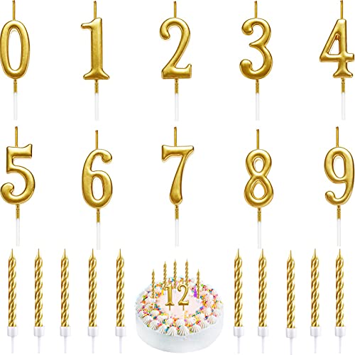 20 Stück Geburtstagskerzen,Nummer 0-9 Geburtstag Zahl Kerzen,10pcs Gold Spirale Kuchen Kerzen mit Halter,für Geburtstag Hochzeit Party Kuchen Dekorationen 20 Stück Geburtstagskerzen,Nummer 0-9 Geburtstag Zahl Kerzen,10pcs Gold Spirale Kuchen Kerzen mit Halter,für Geburtstag Hochzeit Party Kuchen Dekorationen von TaimeiMao