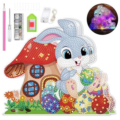 Diamond Painting Ostern,Frühling Diamond Painting,5D DIY Diamond Painting,Ostern Deko Ornamente Set mit LED Licht,Diamond painting Hase,Geeignet für DIY Handgemachte Dekorative Ornamente Diamond Painting Ostern,Frühling Diamond Painting,5D DIY Diamond Painting,Ostern Deko Ornamente Set mit LED Licht,Diamond painting Hase,Geeignet für DIY Handgemachte Dekorative Ornamente von TaimeiMao