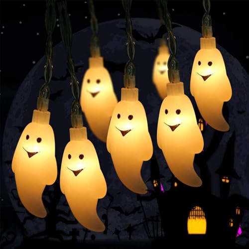 Geist Lichterkette, 300cm 20 LEDs Halloween Lichterkette, Halloween Dekoration Beleuchtung,Ghost Licht String Beleuchtung für Halloween-Partei,LED Lichterkette String Light für Halloween Gärten Geist Lichterkette, 300cm 20 LEDs Halloween Lichterkette, Halloween Dekoration Beleuchtung,Ghost Licht String Beleuchtung für Halloween-Partei,LED Lichterkette String Light für Halloween Gärten von TaimeiMao