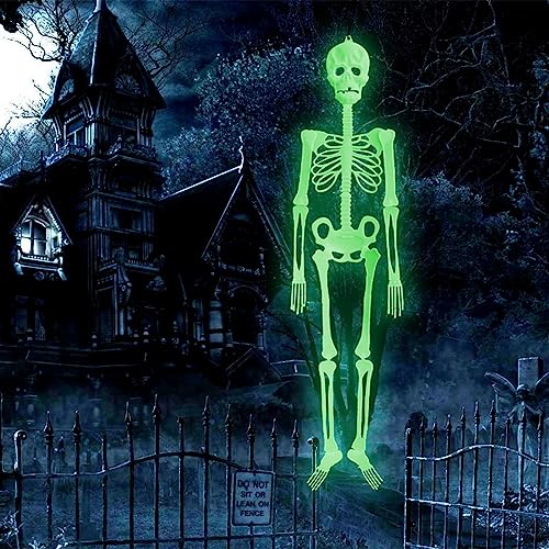 Halloween Deko Gruselig 90 cm Leuchtendes Skelett Deko, Kann Aufgehängt Werden Skelett Halloween, Halloween Leuchtendes Schädel Skelett, Halloween Deko Gruselig, für Haunted House/Grusel Mottoparty Halloween Deko Gruselig 90 cm Leuchtendes Skelett Deko, Kann Aufgehängt Werden Skelett Halloween, Halloween Leuchtendes Schädel Skelett, Halloween Deko Gruselig, für Haunted House/Grusel Mottoparty von TaimeiMao
