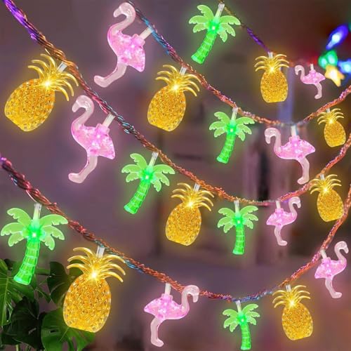 Lichterkette Hawaii, Lichterketten Vorhang, Hawaii Party Deko Lichterketten mit Ananas Flamingo Palmen Muster für Innen und Außen Hawaii Party, sommerparty deko, Strand Deko Lichterkette Hawaii, Lichterketten Vorhang, Hawaii Party Deko Lichterketten mit Ananas Flamingo Palmen Muster für Innen und Außen Hawaii Party, sommerparty deko, Strand Deko von TaimeiMao