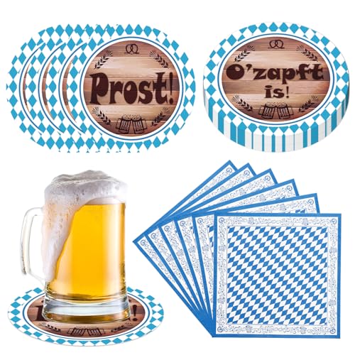 Oktoberfest Tischdeko Set mit 40 Stück Oktoberfest Untersetzer, 40 Stück servietten bayrisch,für Oktoberfest Deko Oktoberfestparty Grillfeste Bierfest Mottopartys Oktoberfest Tischdeko Set mit 40 Stück Oktoberfest Untersetzer, 40 Stück servietten bayrisch,für Oktoberfest Deko Oktoberfestparty Grillfeste Bierfest Mottopartys von TaimeiMao