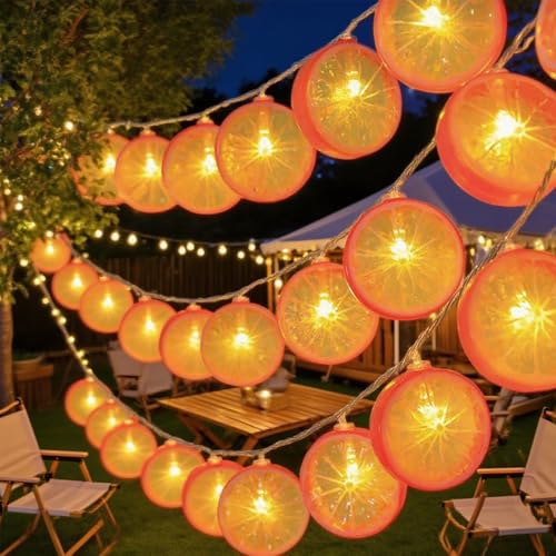 TaimeiMao 3m 20LED Lichterkette Orange, Zitronen Deko, Zitronendeko Lichterketten, Orangenscheiben Lichterkette, für Terrasse, Wohnzimmer, Schlafzimmer, Party, Karneval, Innen und Außen TaimeiMao 3m 20LED Lichterkette Orange, Zitronen Deko, Zitronendeko Lichterketten, Orangenscheiben Lichterkette, für Terrasse, Wohnzimmer, Schlafzimmer, Party, Karneval, Innen und Außen von TaimeiMao