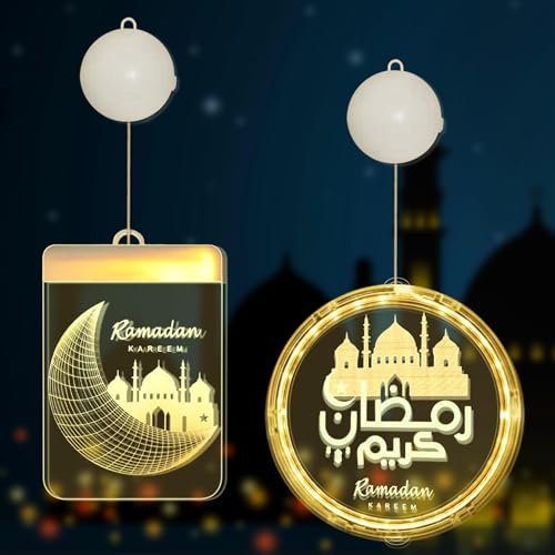 Islamische Feiertage Dekorative LED-Lampe, 2 Stück, Mond und Stern Design, Warmweißes Licht, Batterie-betrieben, Kunststoff, Für Schlafzimmer, Party, Hochzeit & Festivals Islamische Feiertage Dekorative LED-Lampe, 2 Stück, Mond und Stern Design, Warmweißes Licht, Batterie-betrieben, Kunststoff, Für Schlafzimmer, Party, Hochzeit & Festivals von TaimeiMao