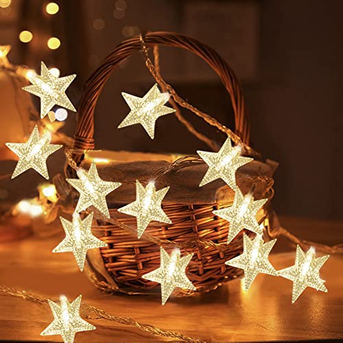 TaimeiMao Lichterkette LED Sterne Lichterketten 40er 6M Weihnachten Licht Haus Dekoration Wasserdicht Außen Innen für Weihnachtsbaum Vorhang Garten Balkon Terrasse Hochzeiten Party Weihnachtsdeko TaimeiMao Lichterkette LED Sterne Lichterketten 40er 6M Weihnachten Licht Haus Dekoration Wasserdicht Außen Innen für Weihnachtsbaum Vorhang Garten Balkon Terrasse Hochzeiten Party Weihnachtsdeko von TaimeiMao