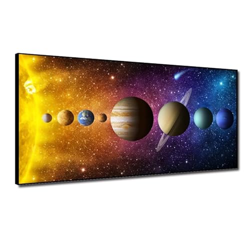 5D Diamond Painting Set für Erwachsene,DIY Diamond Art Painting Kits Full Drill Strass Kreuzstich Stickerei Leinwand Kunst Handwerk Painting nach Zahlen für Home Wall Décor Planet Square Drill,40x80cm von Tainrun