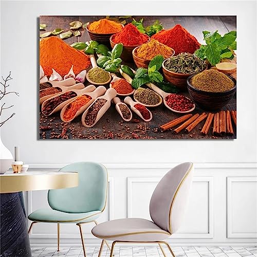 5D Diamond Painting Set für Erwachsene,DIY Diamond Art Painting Kits Full Drill Strass Kreuzstich Stickerei Leinwand Painting nach Zahlen für Home Wall Décor Küchengewürz Square Drill,40x80cm von Tainrun