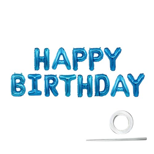 Tainrunse Buchstaben, Luftballons, Banner, Partygeschenke, Happy Birthday, Luftballons, Banner, keine Luftlecks, Königsblau von Tainrunse