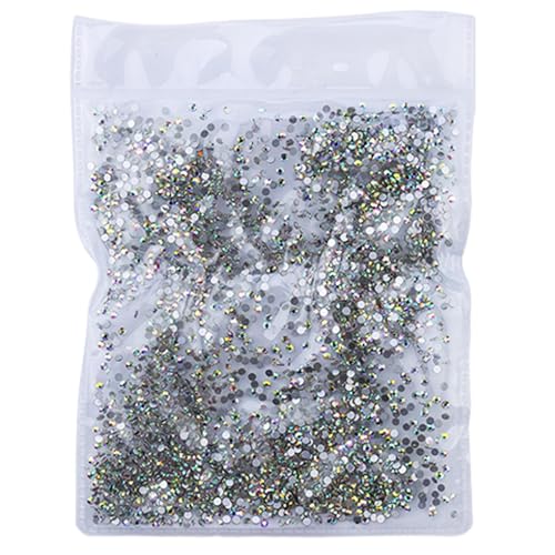 Tainrunse Glas-Nagel-Charms, Kunstzubehör, glitzernde Strasssteine für Ornamente, Dekorationen, weiß, transparent, Verzierungen, DIY-Design-Zubehör, 1440 Stück Tainrunse Glas-Nagel-Charms, Kunstzubehör, glitzernde Strasssteine für Ornamente, Dekorationen, weiß, transparent, Verzierungen, DIY-Design-Zubehör, 1440 Stück von Tainrunse