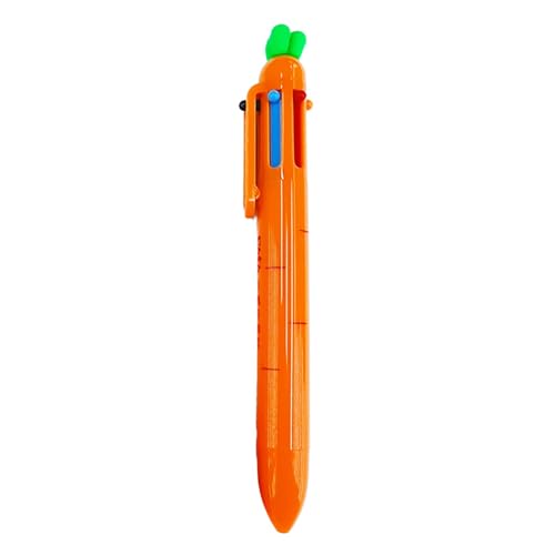 Tainrunse Kreativer Kugelschreiber in Karottenform, 6 Farben, einziehbarer Stift, glattes Schreibwaren, Stift für Schulstifte, feine Spitze, glattes Schreiben, Bulk-Stifte, und Bürobedarf, Karotte S von Tainrunse