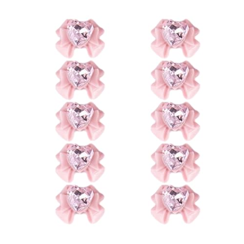 Tainrunse Nageldekorationen, 3D-Herz-Imitat-Kristalle auf rosa Schleife, Nagelkunst, Strasssteine, Handyhülle, Dekoration, Zubehör, Maniküre-Zubehör, Hellrosa, 10 Stück Tainrunse Nageldekorationen, 3D-Herz-Imitat-Kristalle auf rosa Schleife, Nagelkunst, Strasssteine, Handyhülle, Dekoration, Zubehör, Maniküre-Zubehör, Hellrosa, 10 Stück von Tainrunse
