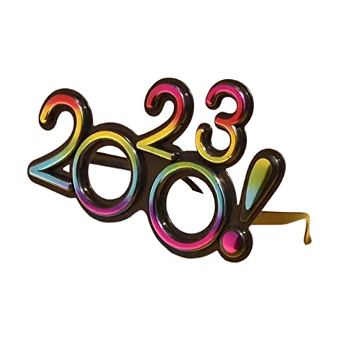 Tainrunse Neujahr Kinder Brille Silvester Party 2023 Brille Dekorativ Lustig Großartig Kunststoff Mehrfarbig von Tainrunse