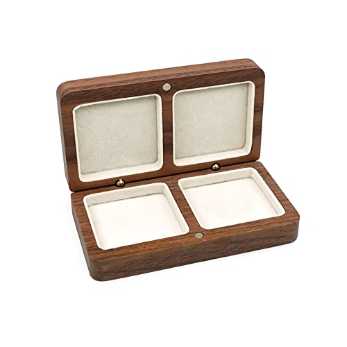 Tainrunse Schmuckschatulle Einzigartige Verpackung aus Holz Ohrring Geschenk Aufbewahrungsbox Beige von Tainrunse