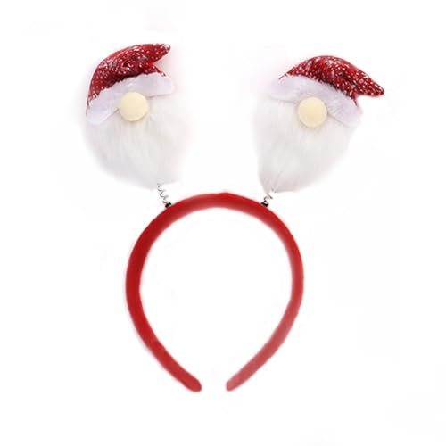 Tainrunse Weihnachts-Stirnband, festliches Accessoire, Frühlingsdesign, Weihnachtsfeier, Kostüm, Stirnband, kompatibel mit Urlaub, Rot von Tainrunse