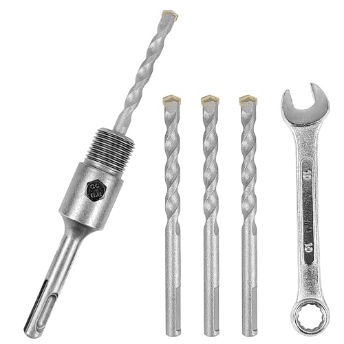 110 mm SDS Plus Verlängerung, Präzisionsbohren, 109mm Zentrierbohrer, SDS Plus Bohrer Set, mit Maulschlüssel, Kernbohrer, Geeignet für alle Arten von Wand-und Mauerwerksöffnungen von Taipintee