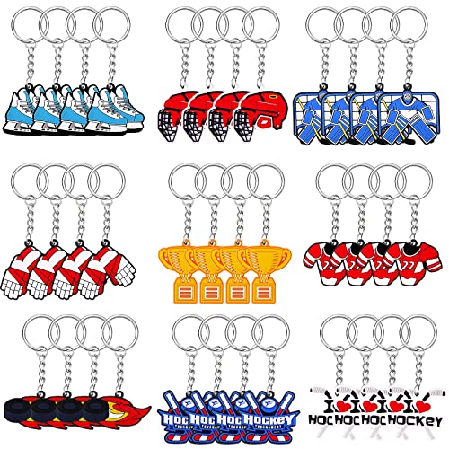 36 Stück EishockeySchlüsselanhänger PVC Unisex Hockeyschmuck Kinder niedlich cool lustig Hockeyschläger Schlüsselanhänger Ringe Sport Schlüsselanhänger Party Zubehör Gastgeschenke für Jungen Mädchen 36 Stück EishockeySchlüsselanhänger PVC Unisex Hockeyschmuck Kinder niedlich cool lustig Hockeyschläger Schlüsselanhänger Ringe Sport Schlüsselanhänger Party Zubehör Gastgeschenke für Jungen Mädchen von Taiyin