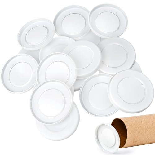 Taiyin 100 Stück 10,2 cm Versandröhren, Kunststoff-Endkappen aus Karton, Versandrohr-Endkappen, Kunststoff, weiße Endkappen für Versandrohre, rund von Taiyin