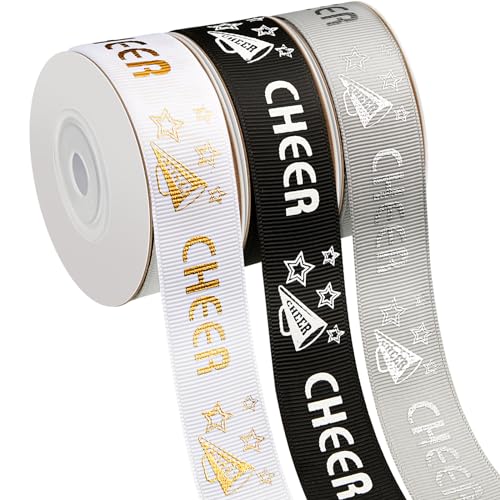 Taiyin 27,2 m langes Ripsband, 2,2 cm, Jubeltext, solides Ripsband, Rolle für Cheerleading-Schleife, Bastelarbeiten, Bürobedarf, Geschenkverpackungen, DIY-Haarschleifen, Geschenke, Mädchendekoration Taiyin 27,2 m langes Ripsband, 2,2 cm, Jubeltext, solides Ripsband, Rolle für Cheerleading-Schleife, Bastelarbeiten, Bürobedarf, Geschenkverpackungen, DIY-Haarschleifen, Geschenke, Mädchendekoration von Taiyin